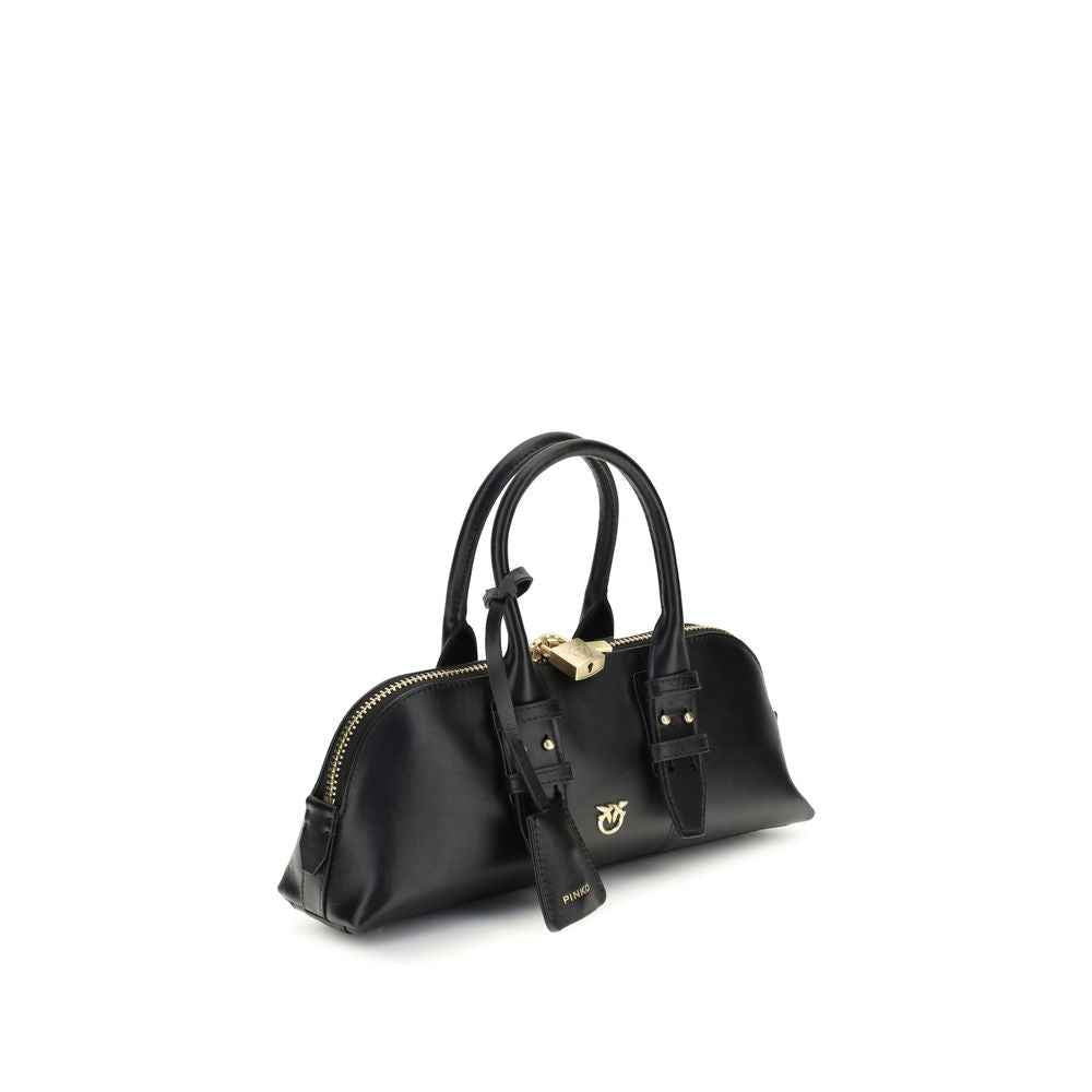 PINKO Black Calf Leather Shoulder Bag - XT & Co