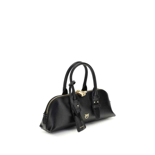 PINKO Black Calf Leather Shoulder Bag - XT & Co