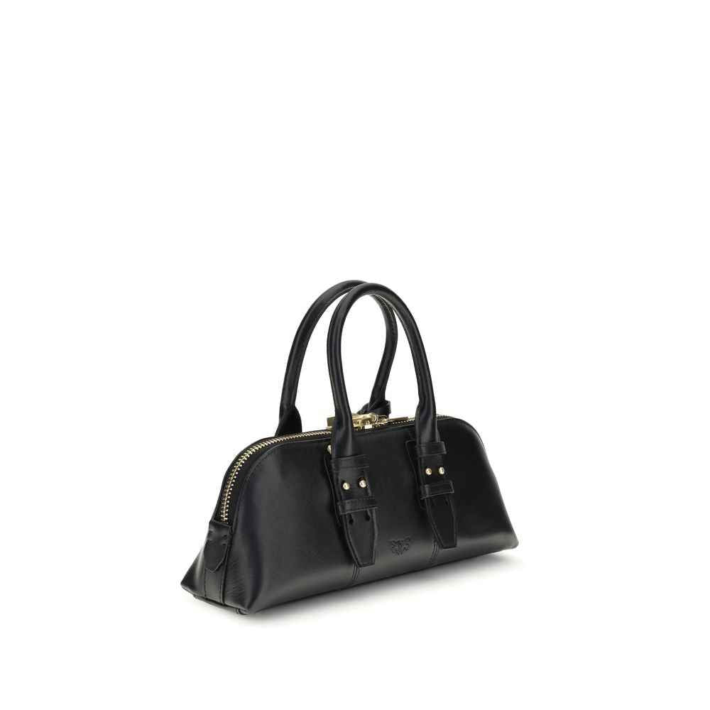 PINKO Black Calf Leather Shoulder Bag - XT & Co