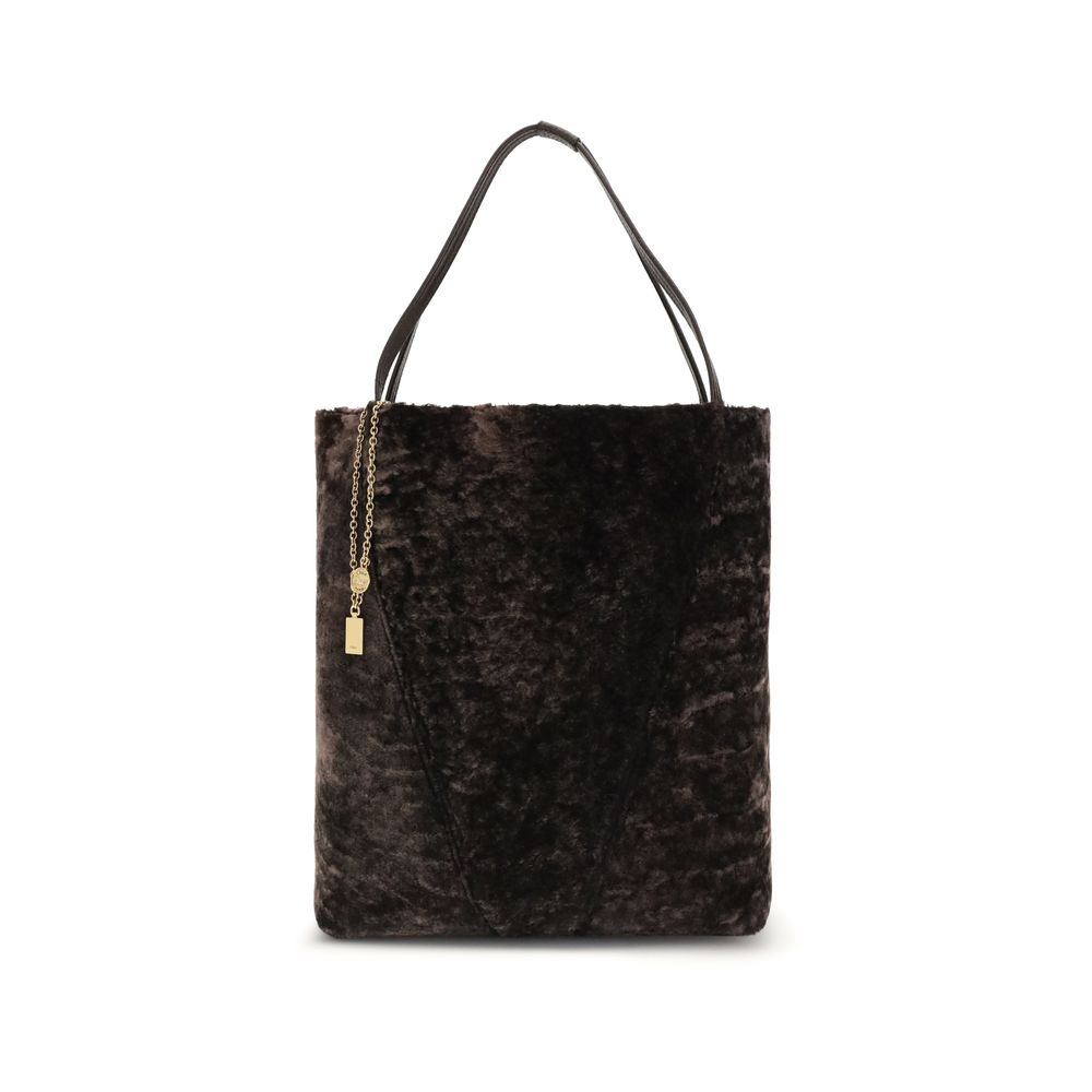 Chloé Brown Shearling Fur Shoulder Bag - XT & Co
