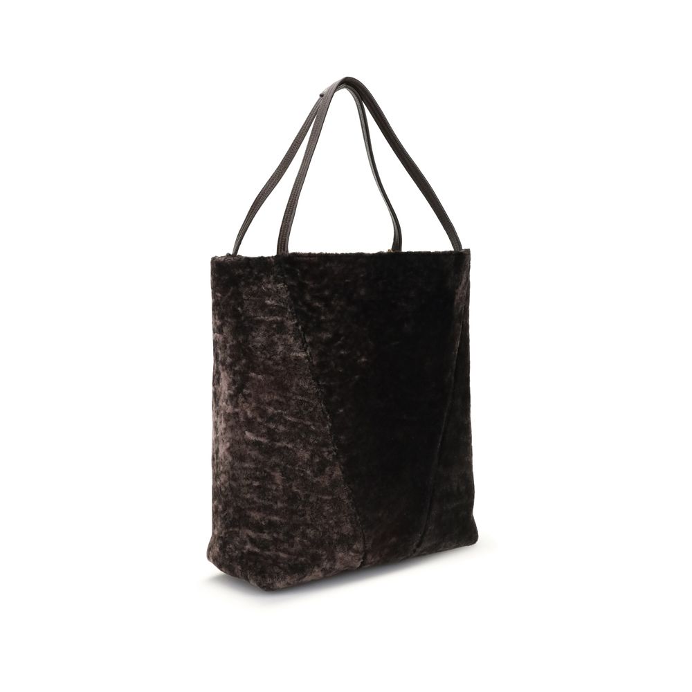 Chloé Brown Shearling Fur Shoulder Bag - XT & Co