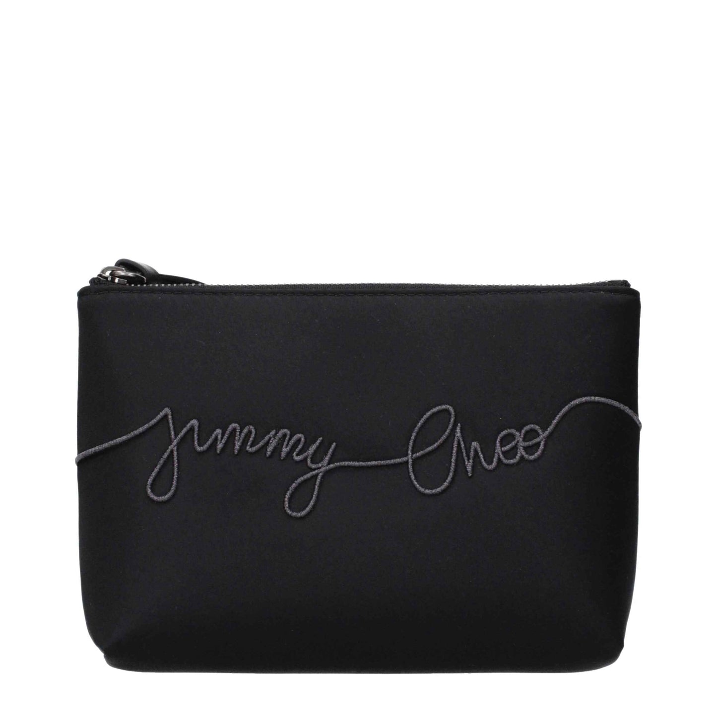 Jimmy Choo Black Satin Evening Clutch Bag - XT & Co