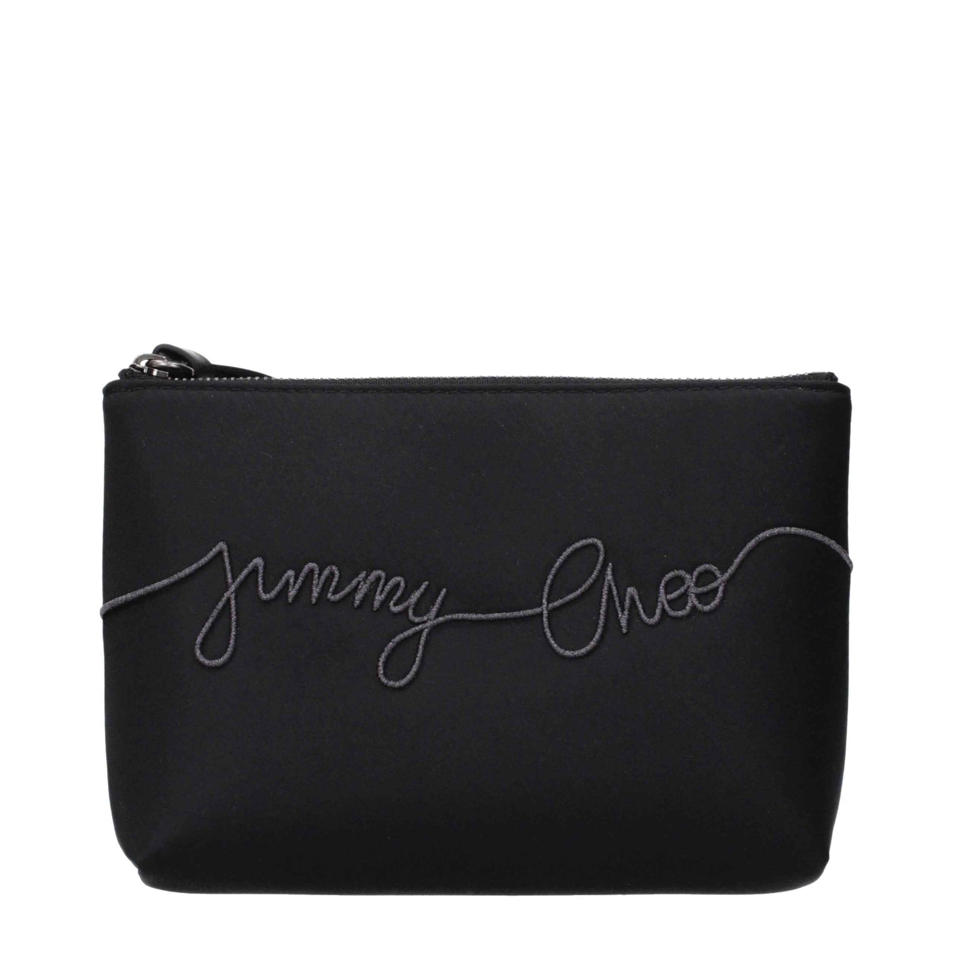 Jimmy Choo Black Satin Evening Clutch Bag - XT & Co