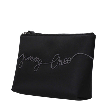 Jimmy Choo Black Satin Evening Clutch Bag - XT & Co
