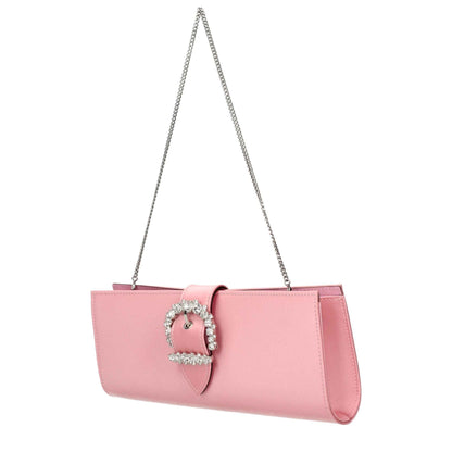 Jimmy Choo Pink Satin Evening Clutch Bag - XT & Co