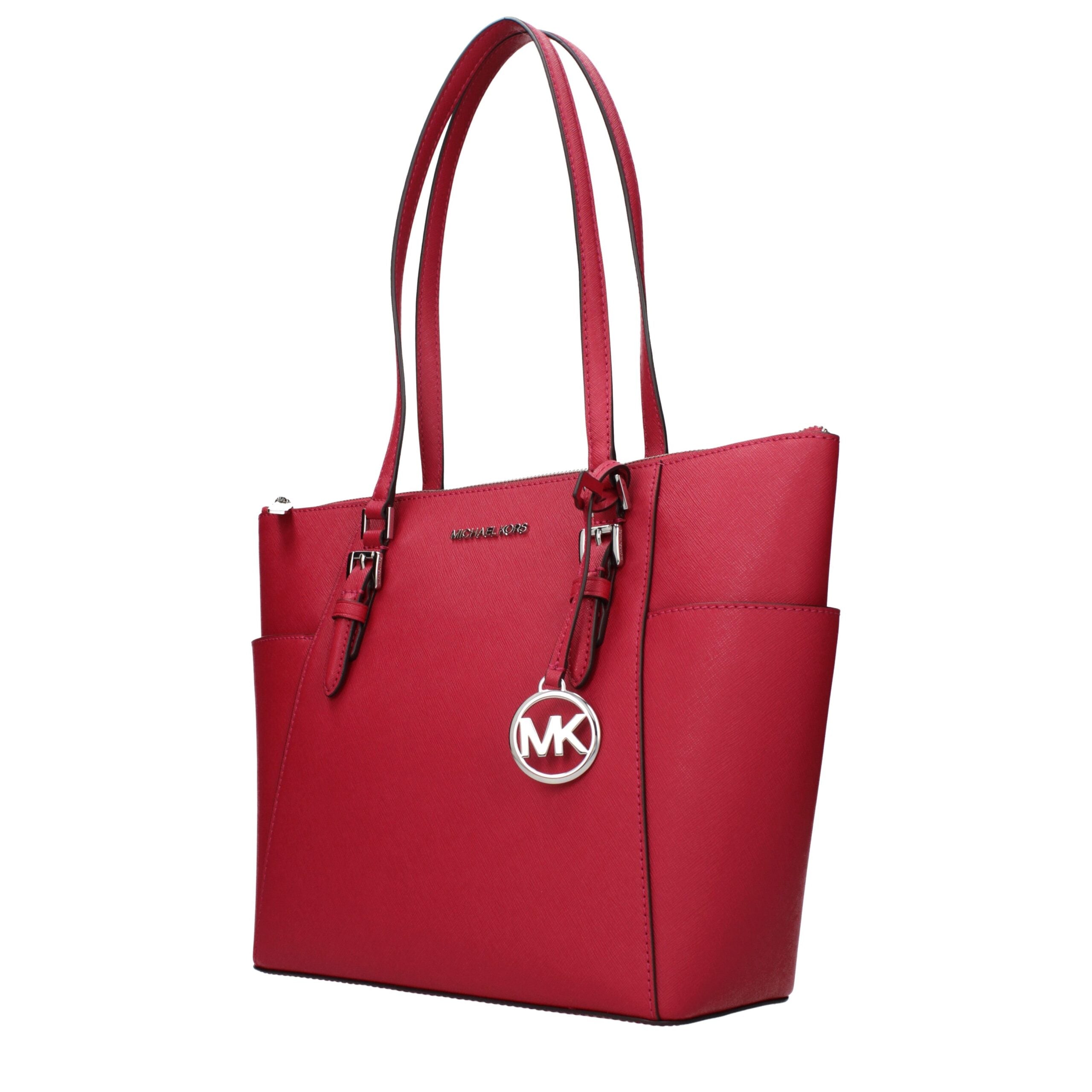 Michael Kors Red Leather Tote Bag