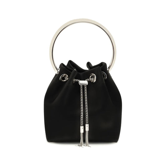 Jimmy Choo Black Silk Bucket Bag - XT & Co