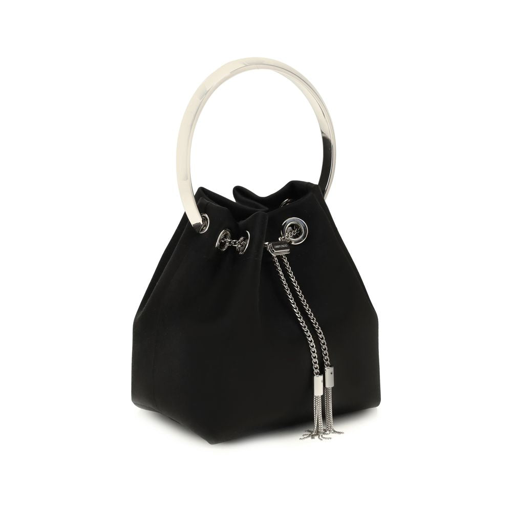 Jimmy Choo Black Silk Bucket Bag - XT & Co