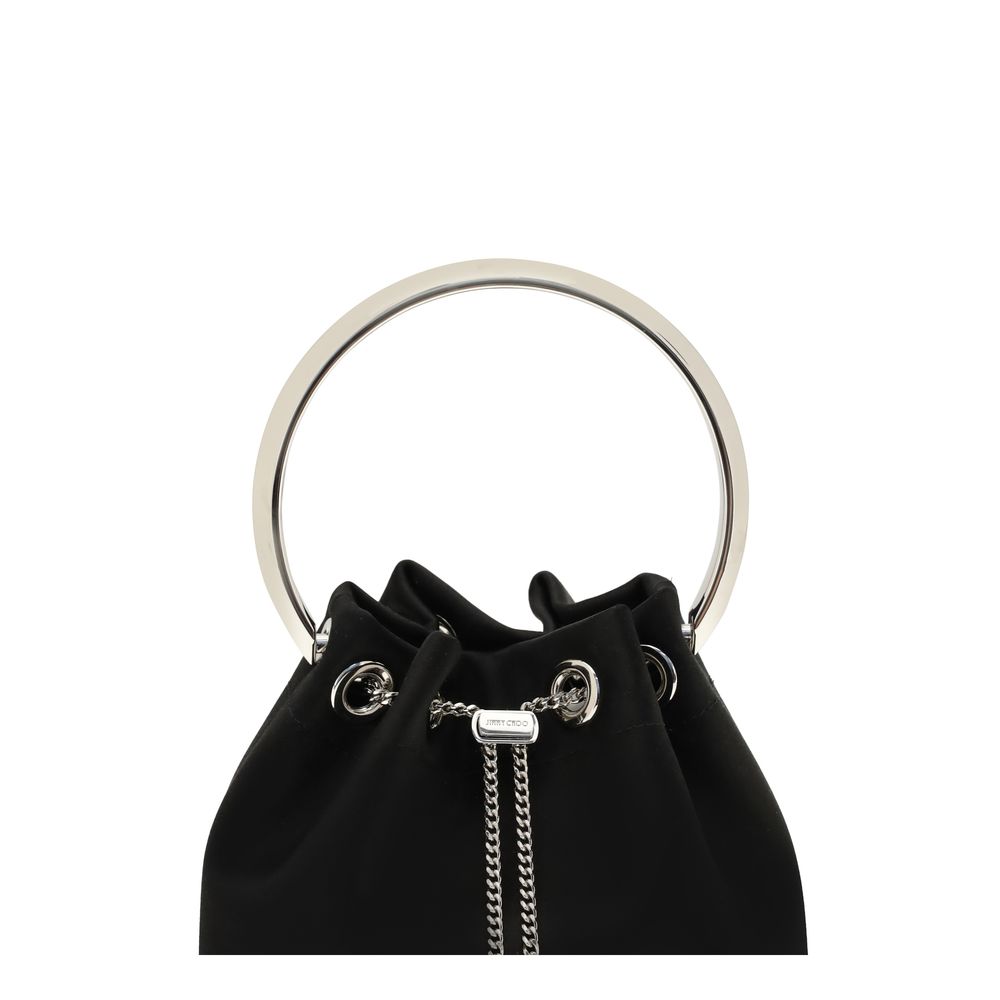 Jimmy Choo Black Silk Bucket Bag - XT & Co