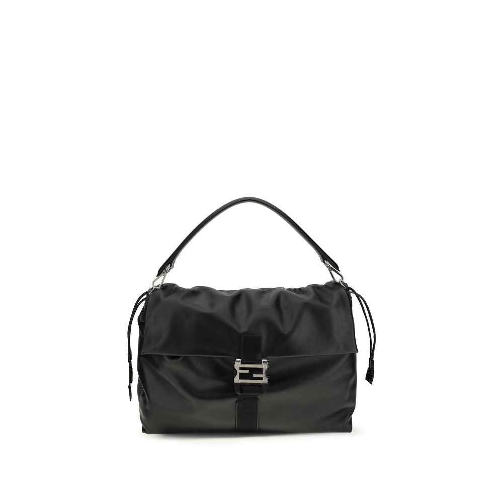 Fendi Black Calf Leather Bos Taurus Shoulder Bag