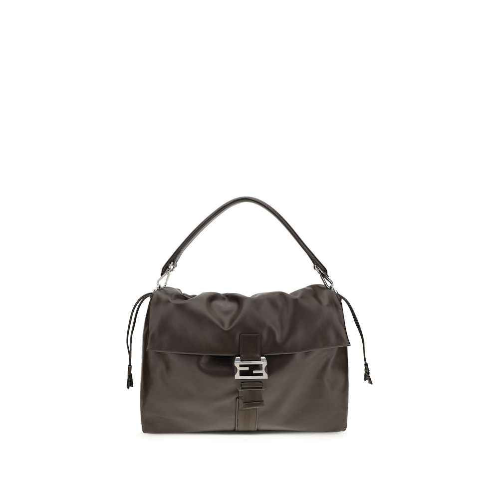 Fendi Brown Calf Leather Bos Taurus Shoulder Bag