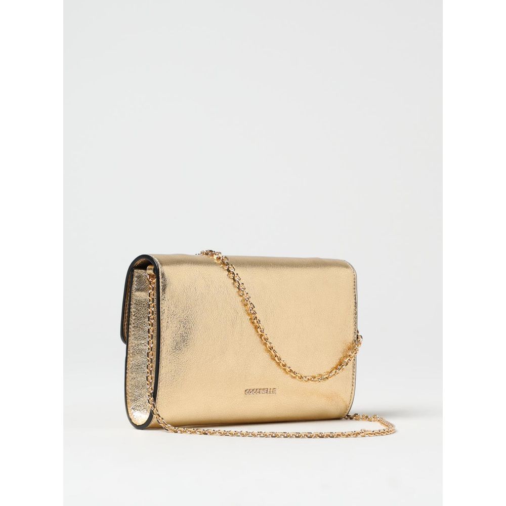 Coccinelle Gold Leather Handbag - XT & Co
