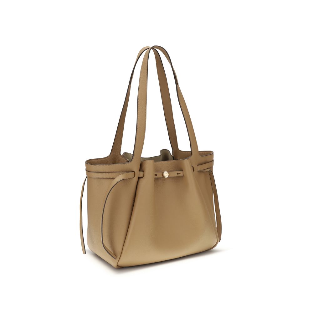 Tory Burch Beige Romy Tote Pebble Leather - XT & Co