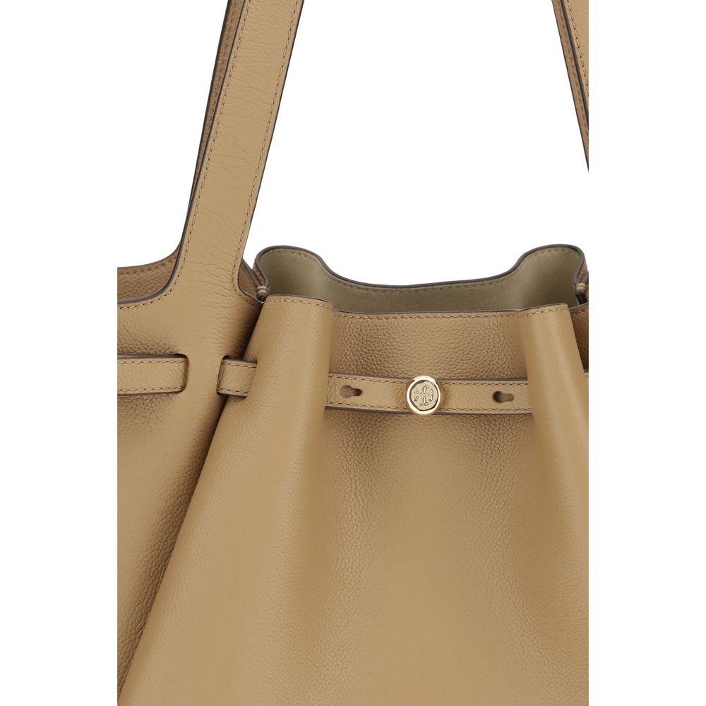 Tory Burch Beige Romy Tote Pebble Leather - XT & Co