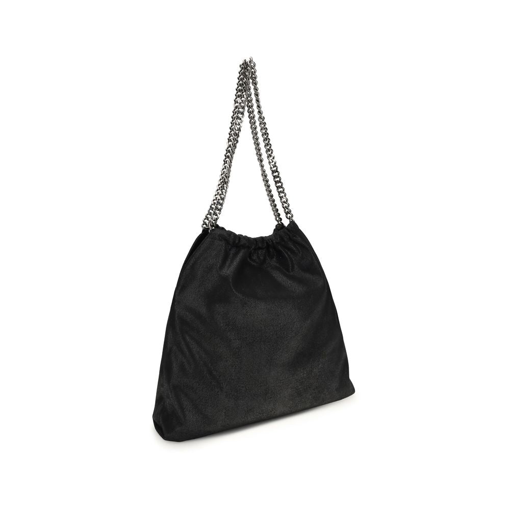 Stella McCartney Falabella black fabric shoulder bag front view