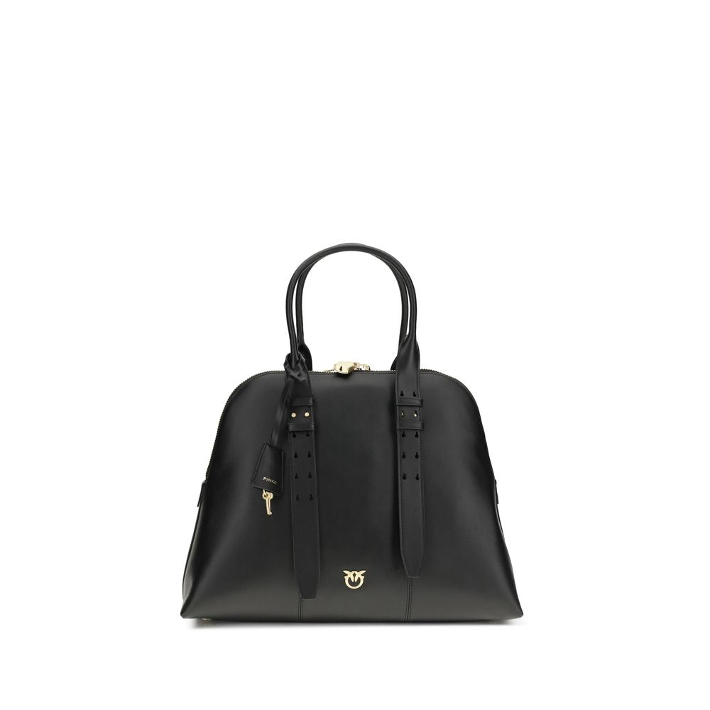 PINKO Black Calf Leather Shoulder Bag - XT & Co