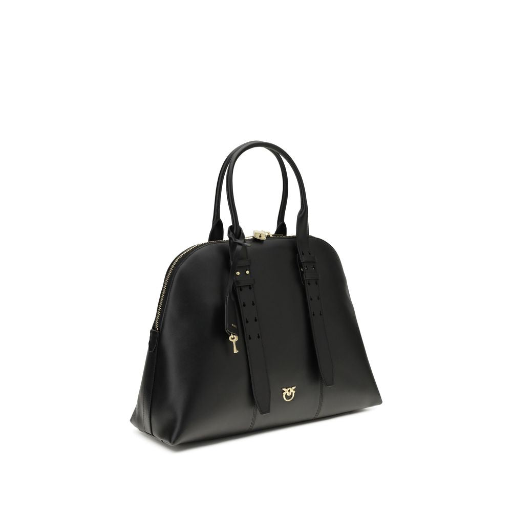 PINKO Black Calf Leather Shoulder Bag - XT & Co