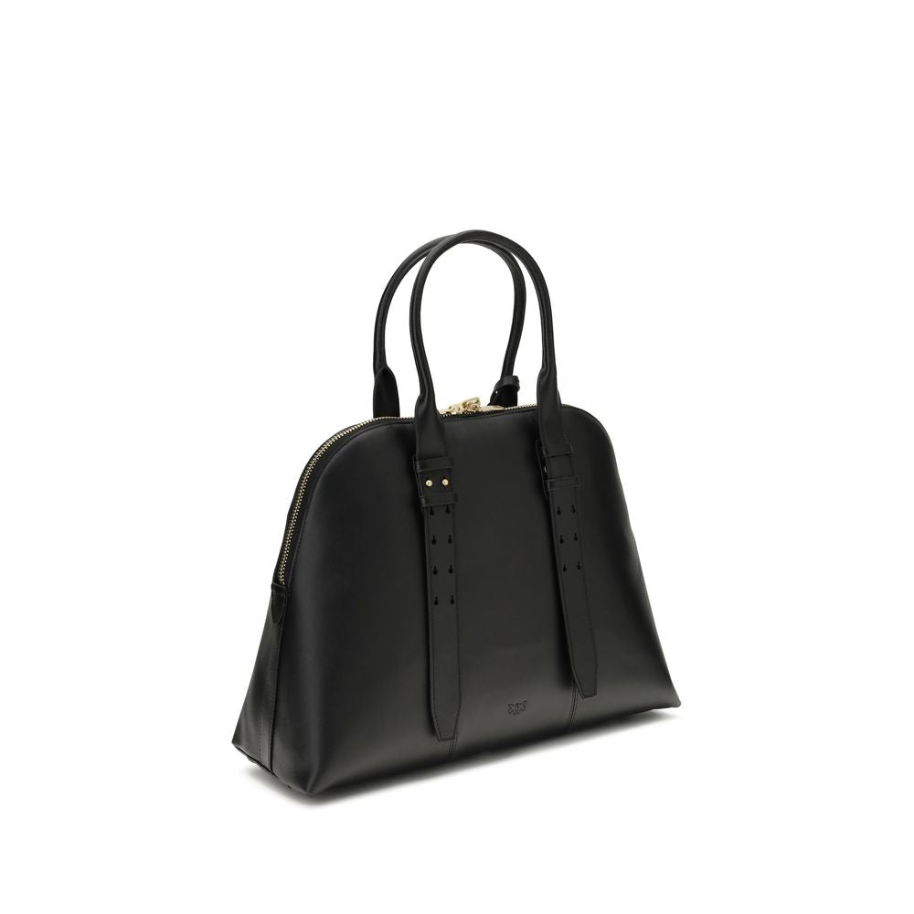 PINKO Black Calf Leather Shoulder Bag - XT & Co
