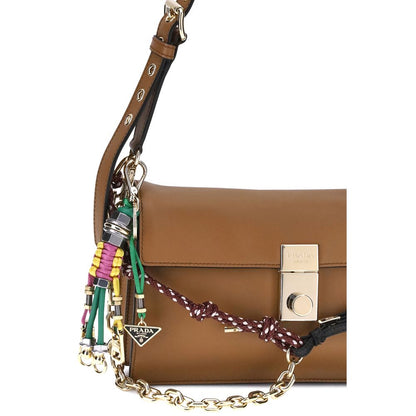 Prada Brown Calf Leather Bos Taurus Shoulder Bag - XT & Co