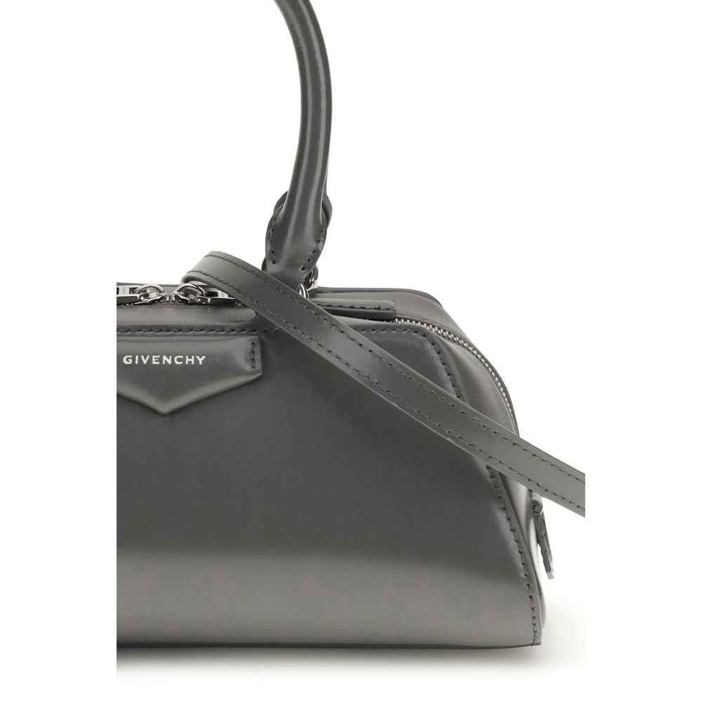 Givenchy Antigona East-West Mini Box Bag gray leather shoulder bag side view