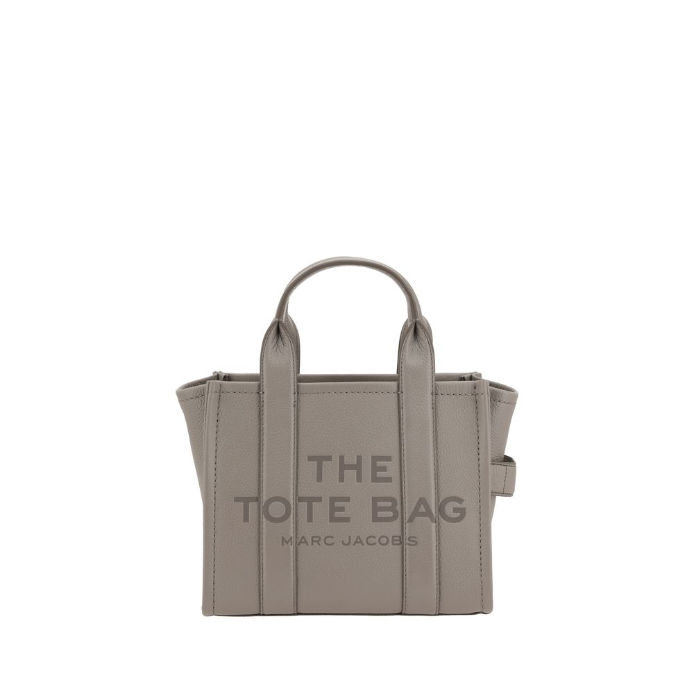 Marc Jacobs The Small Tote Bag taupe grained leather front view