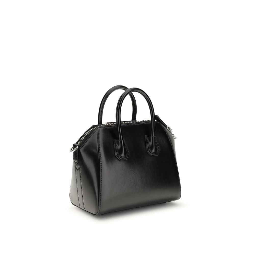 Givenchy Mini Antigona black box calfskin handbag front view