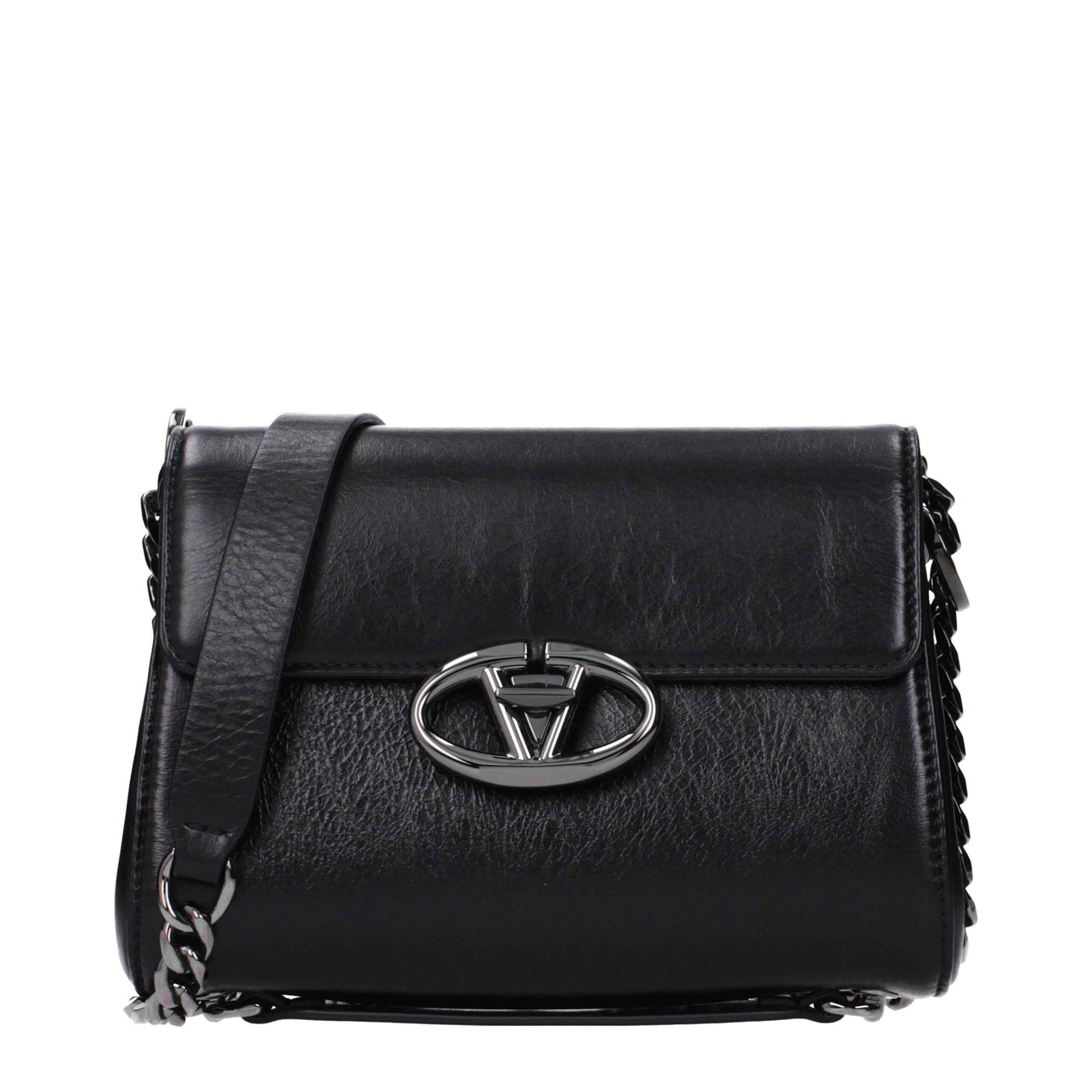Valentino Garavani Black Leather Crossbody Bag - XT & Co