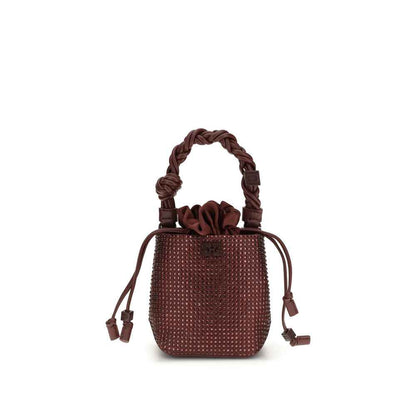 Ganni Bordeaux Recycled Polyester Handbag by Ganni