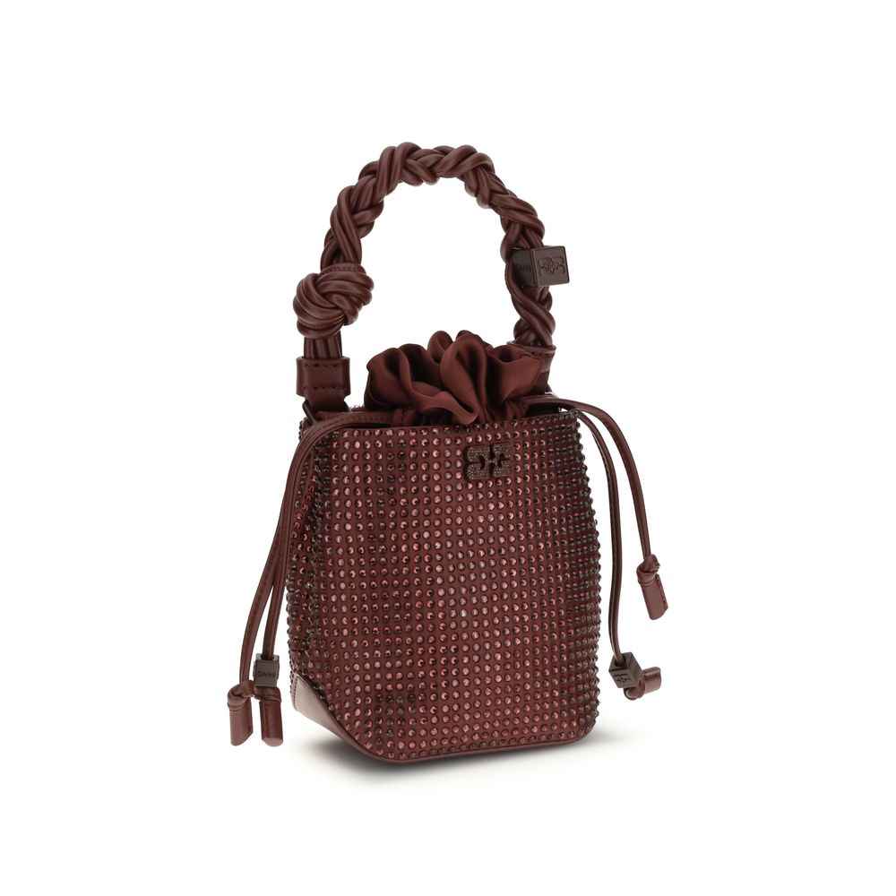 Ganni Bordeaux Recycled Polyester Handbag by Ganni