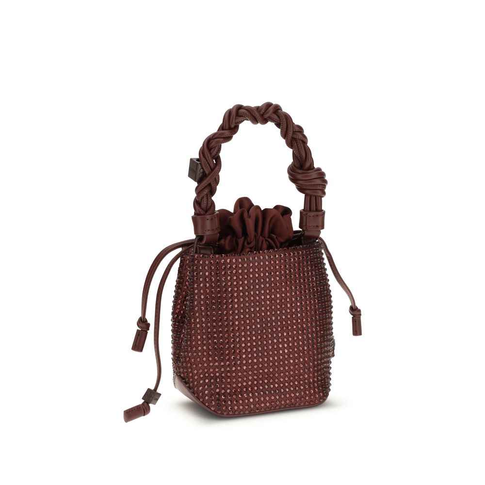 Ganni Bordeaux Recycled Polyester Handbag by Ganni
