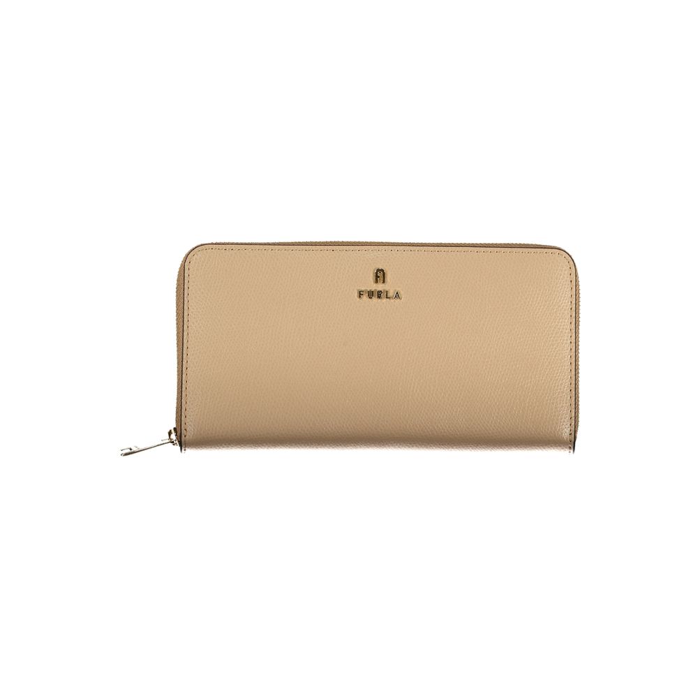 Furla Beige Leather Wallet Ultra Slim - XT & Co