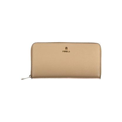 Furla Beige Leather Wallet Ultra Slim - XT & Co