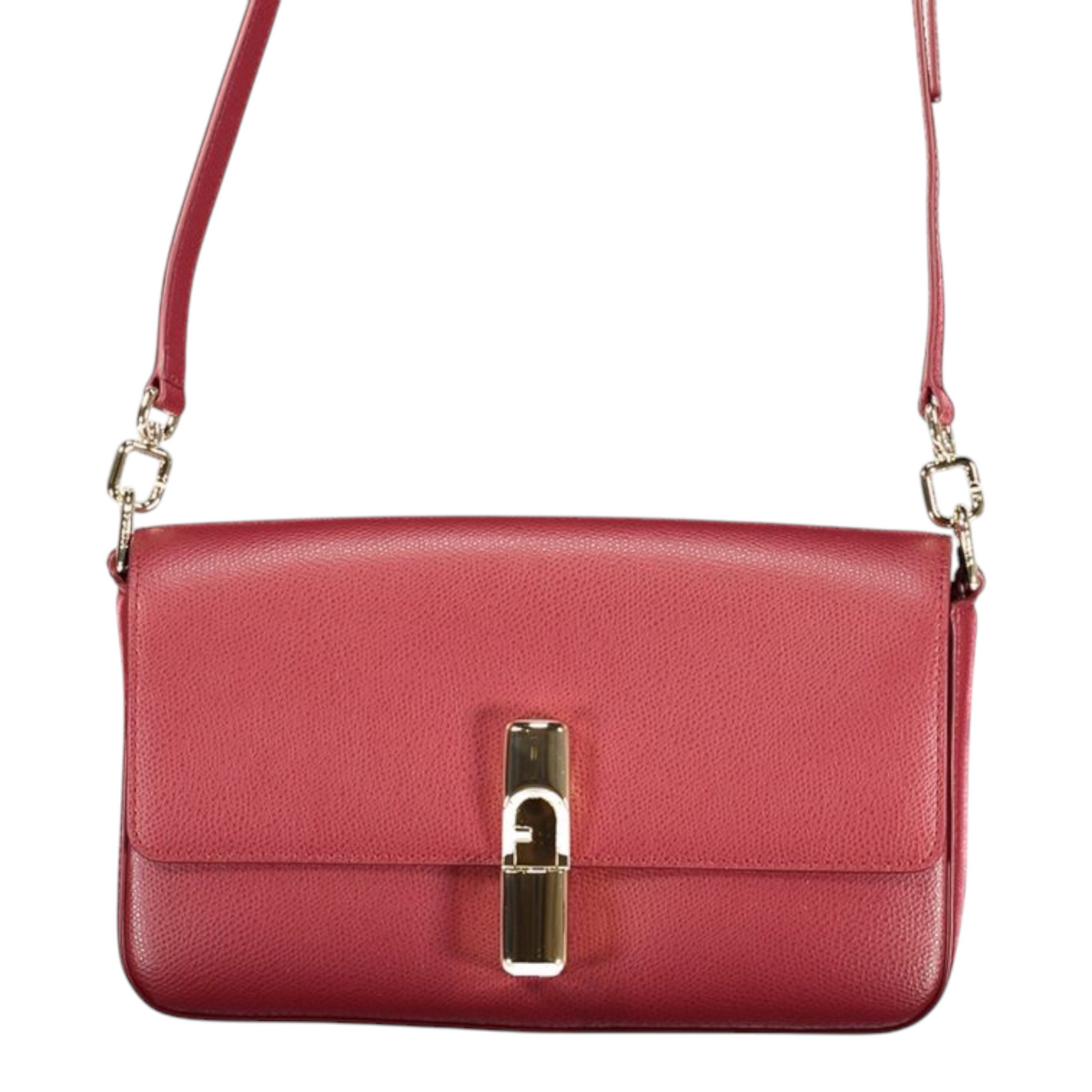 Bolso de mano Furla Iride de XT & Co en cuero rojo con cierre metálico dorado y correa ajustable