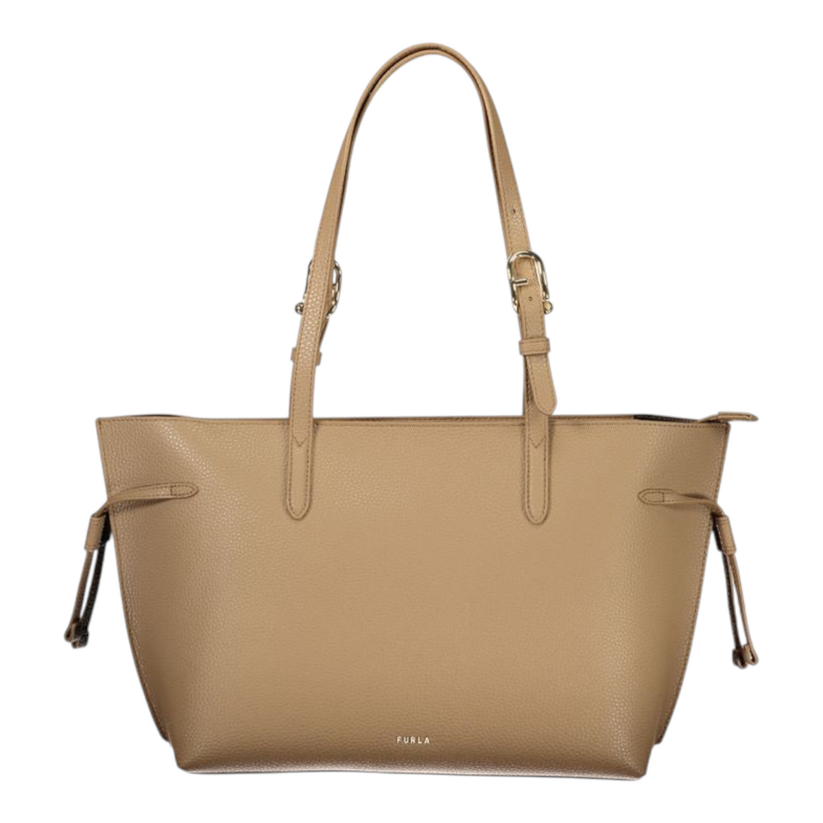 Bolso tote Furla Ava de XT & Co en piel color marrón con asas ajustables y cierre de cremallera