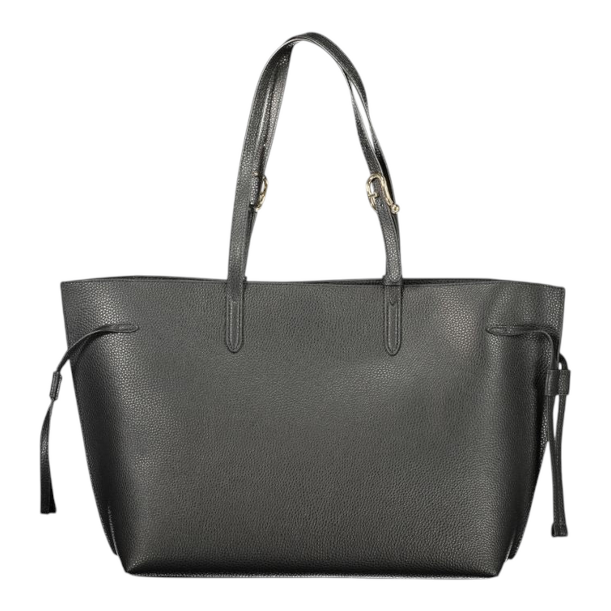 Bolso tote Furla Ava L de XT & Co en piel negra con cordones laterales ajustables y asas regulables