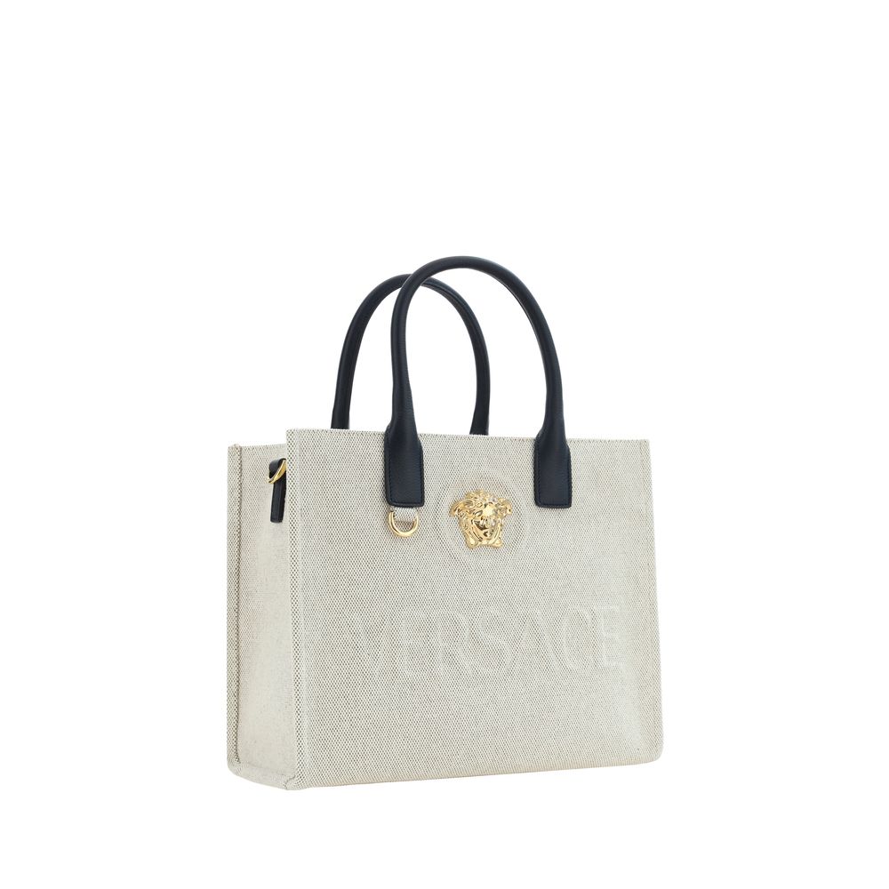 Versace Beige Cotton Shoulder Bag - XT & Co