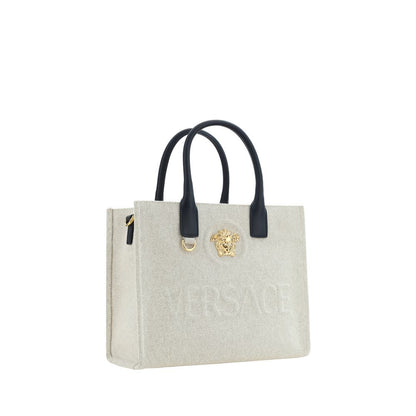 Versace Beige Cotton Shoulder Bag - XT & Co