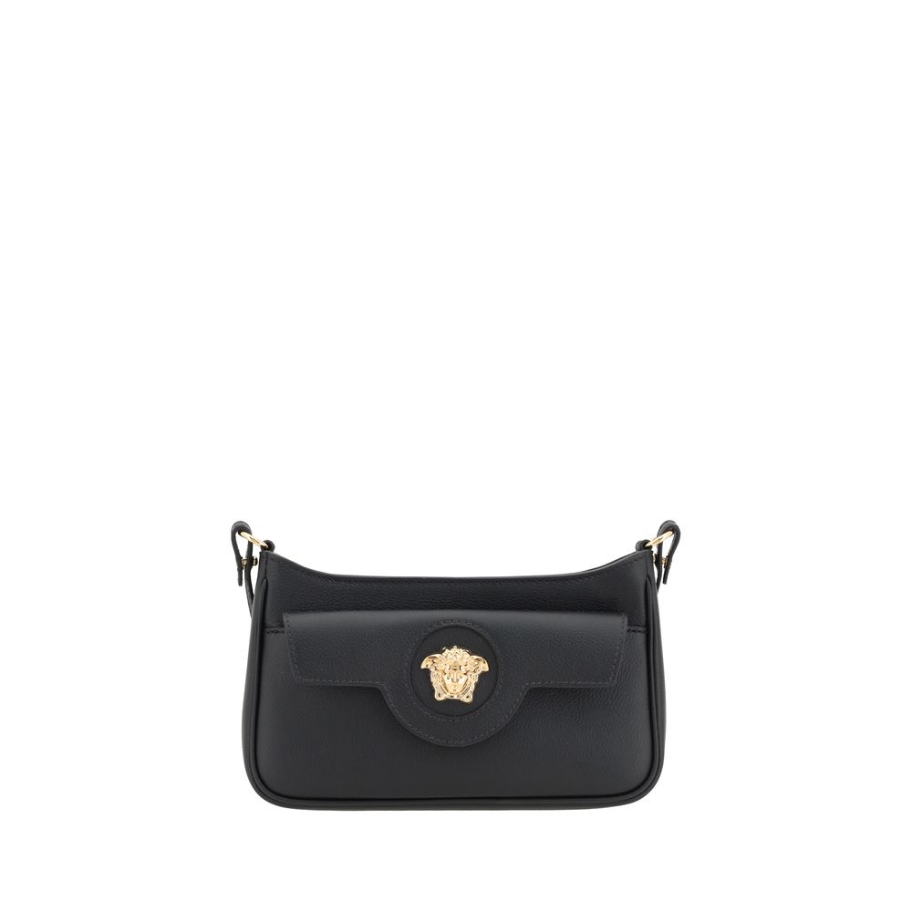 Versace Black Calf Leather Bos Taurus Shoulder Bag - XT & Co