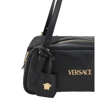 Versace Black Lamb Ovis Aries Aries Shoulder Bag - XT & Co
