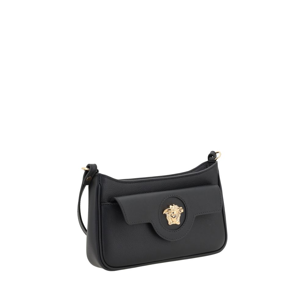 Versace Black Calf Leather Bos Taurus Shoulder Bag - XT & Co