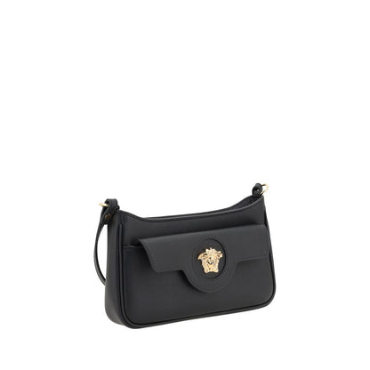 Versace Black Calf Leather Bos Taurus Shoulder Bag - XT & Co