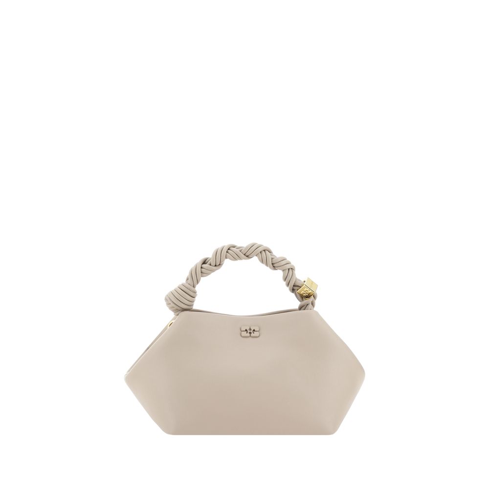 Ganni White Calf Leather Bos Taurus Handbag by Ganni