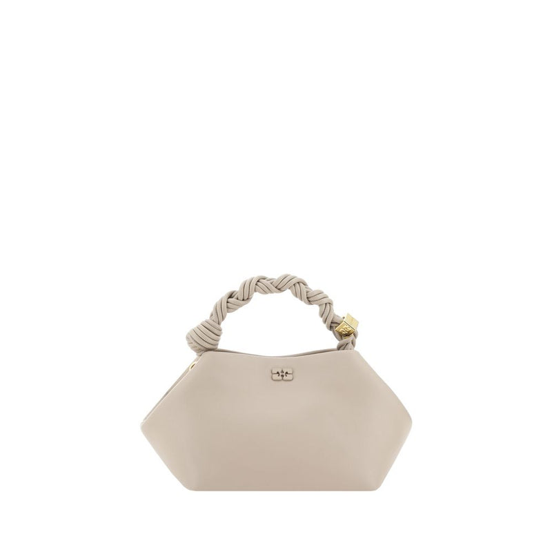 Ganni White Calf Leather Bos Taurus Handbag by Ganni