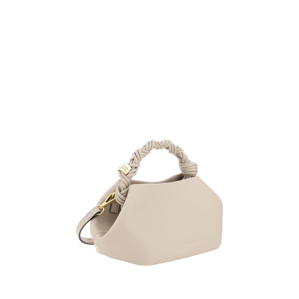 Ganni White Calf Leather Bos Taurus Handbag by Ganni