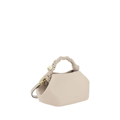 Ganni White Calf Leather Bos Taurus Handbag by Ganni