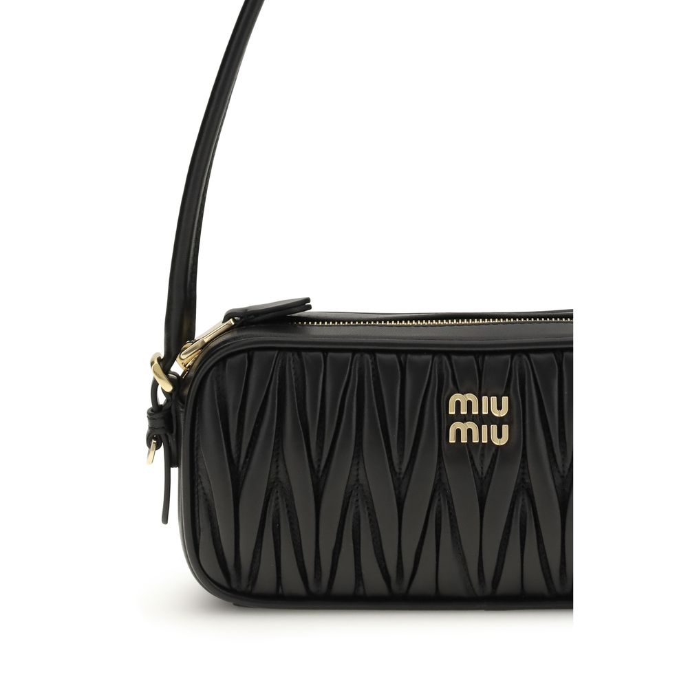 Miu Miu Black Leather Shoulder Bag - XT & Co