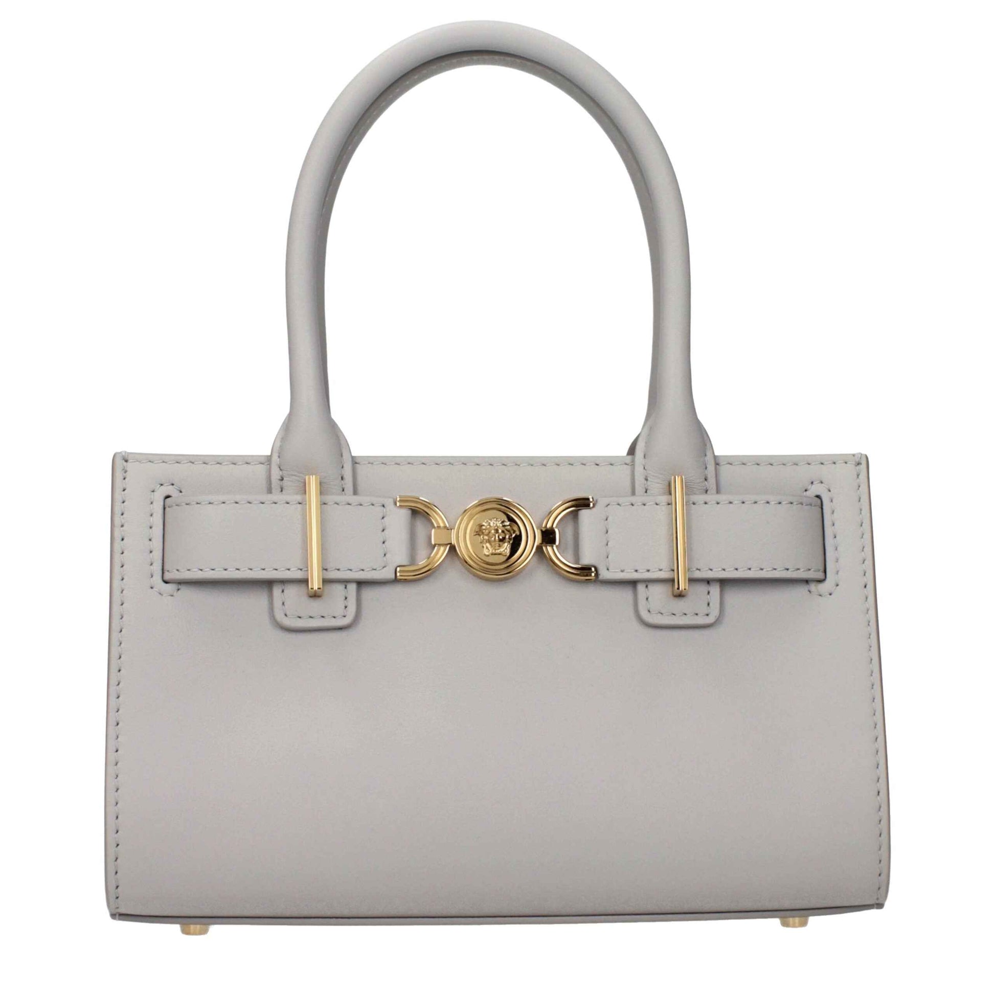 Versace Exquisite Gray Leather Handbag - XT & Co