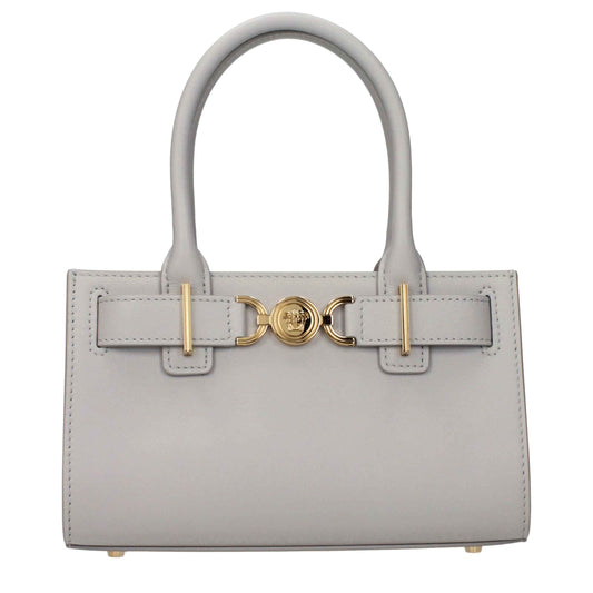 Versace Exquisite Gray Leather Handbag - XT & Co