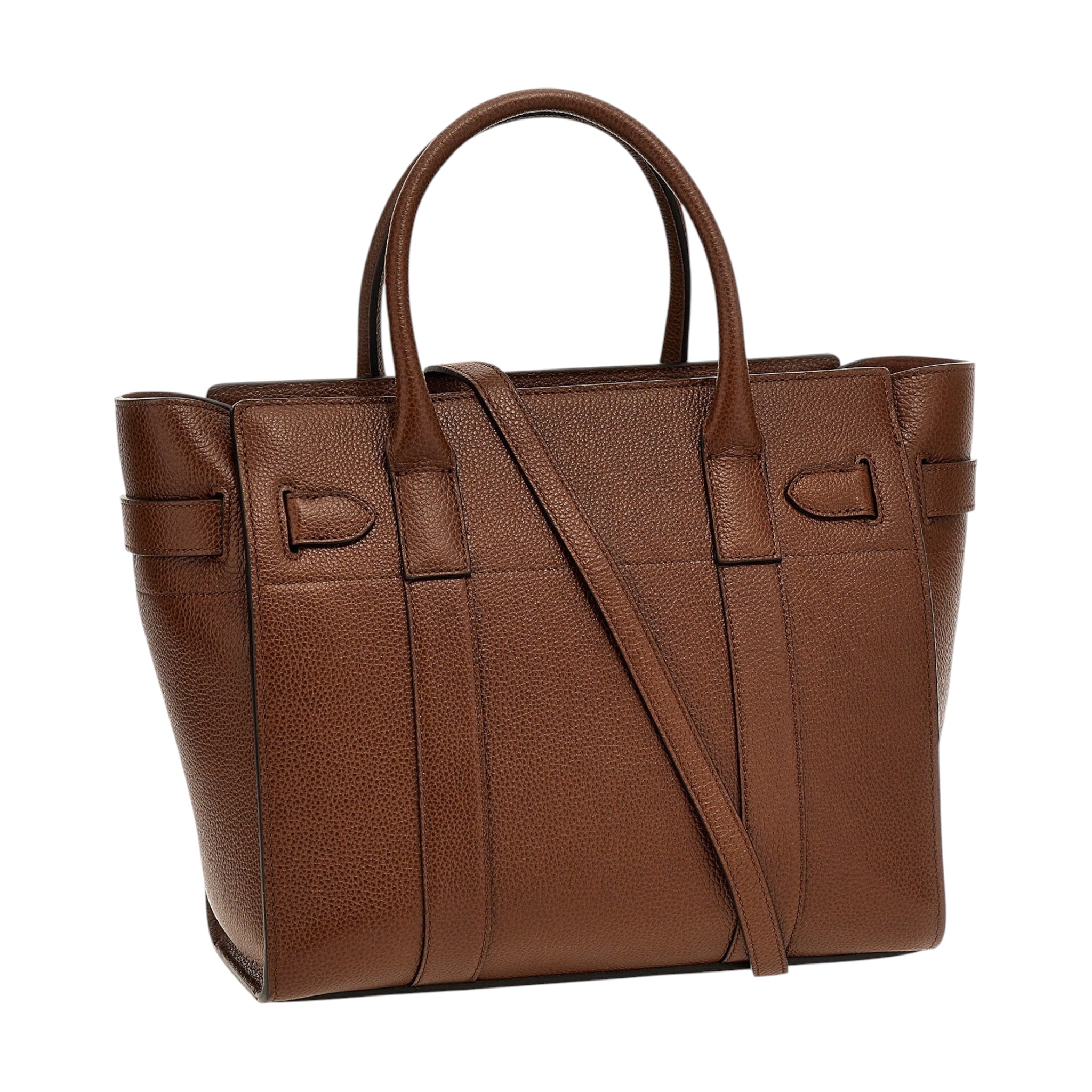 Bolso tote Mulberry Zipped Bayswater de piel bovina marrón con asas dobles y correa de XT & Co