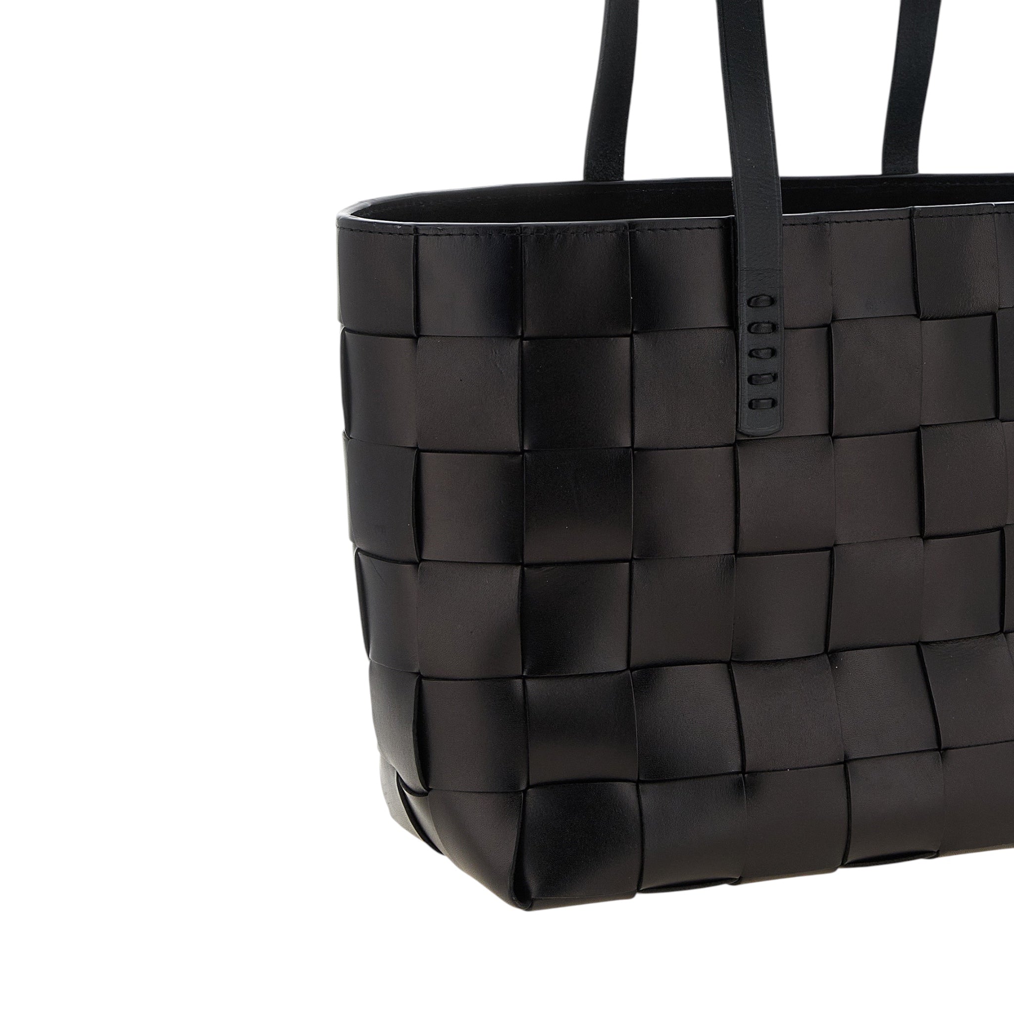 Bolso tote Dragon Diffusion Japan en piel de becerro negra con diseño trenzado de XT & Co